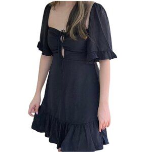 Abercrombie & Fitch Black Keyhole Mini Dress